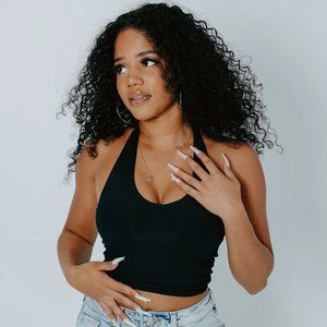 Klassy Network Halter Brami (Crop) - Black - Small